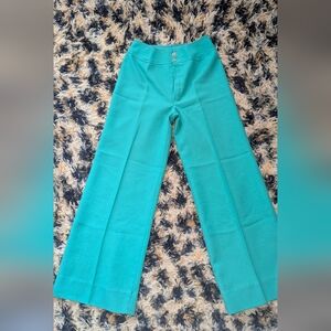 Sears vintage Turquoise Button-Detail Trousers